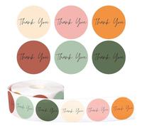 Thank You Stickers Roll - 1000Pcs Stickers for Small Business 1 Inch/1.5 Inch Simple Elegant Round Self-Adhesive Envelopes Seal Labels for School Classroom Office (Style 7, 1inch)