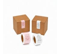 Thank You Stickers Roll 200 Pcs Rectangular Packaging Labels for Small Co. | Enhance your gift wrapping and envelope sealing with elegant designs. Compatible with various surfaces like paper.