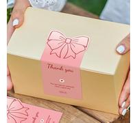 Thank You Stickers Small Business 50Pcs Thank You Customers Stickers for Shipping Boxes Package Seals Self-Adhesive Sealing Stickers for Boxes for Posting and Package Small Business Supplies