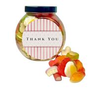 Thank You Sweet Jar - Favourite Retro Sweets Appreciation Gift (Jelly Mix, 450g)
