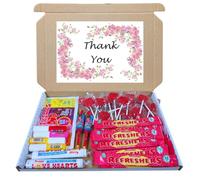 Thank You Sweet Treat Box - A Delicious Way to Show Your Appreciation | Sweet Box With Love Hearts, Refreshers, Love Heats Lollipops & More total 59 Items, Nostalgic Candy Treats