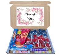 Thank You Sweet Treat Box | Sweet Box With 55 Classic Sweets | Nostalgic Candy Hamper with Love Hearts, Refreshers, Fizzers, Parma Violets & Fruity Lollipops | Gift for Him & Her