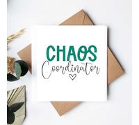 Thank You Teacher Card - Chaos Coordinator - End of term school, nursery, college