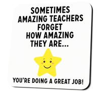 Thank You Teacher Gift Coaster Primary Nursery School Gifts For teacher Teachnig Assistant Teacher Thoughtful Appreciation Gift for Women & Men Unisex
