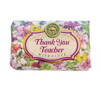 Thank you Teacher - Gift Soap Bar For Her Birthday Rose Scent Mum Grandmother Cleanser Lather Present Girl