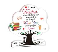 Thank You Teacher Gifts,Appreciation Acrylic Tree Plaque Retirement Teachers Gift Graduation End Important Appreciatio Awards Best Thankyou Eachers Heart Unique Emotion Story Presents,for Women Men