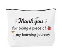 Thank You Teacher Gifts for Women,Best Christmas Leaving Appreciation Gifts for Teachers Presents Ideas,Special Retirement End of Term Thankyou Makeup Bag Birthday Gift for Teacher End of The Year