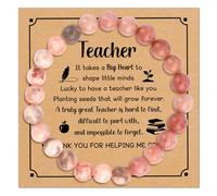 Thank You Teacher Gifts for Women Bracelets Gifts for Teacher End of The Year From Students Graduation Gift for Maths Music Assistant Teacher Thank You Gift Cards Christmas Easter Thanksgiving