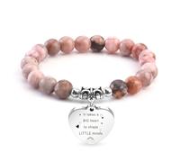 Thank You Teacher Gifts for Women,Gifts for Teachers Personalised Gift Teacher Leaving Gift End of The Year Graduation Retirement Assistant Headteacher Appreciation Valentines Unique Beaded Bracelet