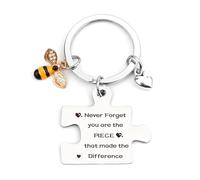 Thank You Teacher Gifts for Women Men Gifts for Teachers Bee Keyring Thank You Gift for Teachers Male English Maths Chemistry History Biology Personalised Teacher Presents Leaving Gift Appreciation