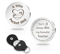 Thank You Teacher Gifts for Women Pocket Hug Gifts for Teachers Personalised Gift for Teacher Leaving English Maths Chemistry History Biology Thank You Gift Appreciation End of the Year Presents