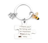 Thank You Teacher Gifts Keyring Teacher Gifts for Women Bee Gift for Teachers Leaving Presents for English English Maths Chemistry History Biology Geography Psychology Physics Nursery Science Teachers