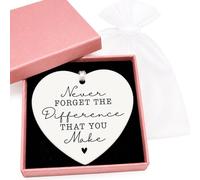 Thank You Teacher Gifts Never Forget The Difference That You Make Ceramic Plaque With gift box for Women Men Mentor Friend Family Colleague Graduation Retirement, and Classroom Occasion