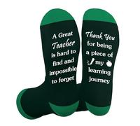 Thank You Teacher Gifts Personalised Socks Teacher Gift for Women Men Thank You Graduation Gifts for Maths Nursery English History Geography Science Music Teachers Gift from Students Christmas Easter