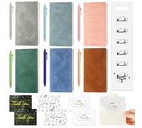 Thank You Teacher Gifts Set, Personalised Notebook Gifts for Women Men, Gift Teacher Multipack with Pen,6 Sets Thank You Cards with Envelopes for Nursery, Teaching Assistant, Teaching Graduation Gifts