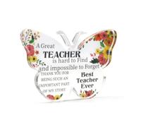 Thank You Teacher Gifts, Teacher Appreciation Gifts for Women Men,Thank You Gifts for Teacher,Butterfly-Shaped Acrylic Plaque Teachers Gifts, Graduation Season, End of Term, Retirement, Birthday