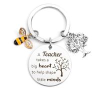 Thank You Teacher Gifts,Teacher Gifts,Teacher Gifts for Women,Teacher Gifts for Men,Teaching Assistant Gift,Best Teacher Gifts,Bee Gifts,Teacher Keyring,Bee Keyring,Teachers Gifts,Dance Teacher Gifts
