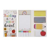 Thank You Teacher Gifts Teacher Sticky Notes Set Self Adhesive Writing Stick Notes Pads Teacher's Day Theme Memo Pad for Teachers Christmas Thanksgiving Retirement Leaving Gifts A7JSBLT