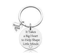 Thank You Teacher Keyring Gifts for Teachers Teacher Christmas Appreciation Gifts for Women Men Teacher Leaving Retirement Gifts for Headteacher It Takes a Big Heart to Shape Little Minds Keychain