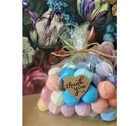 Thank You Teacher Leaving Present TA Gift Wrapped Scented Bath Bombs Chill Pills Marbles Vegan
