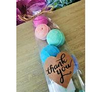 Thank You Teacher TA Leaving Present Bridesmaids Mini Bath Bombs Marbles Chill Pills Fizzies Assorted Mixed Gift Wrapped Set