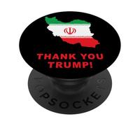 Thank You Trump - Support Free Iran Flag Color Graphic PopSockets Adhesive PopGrip