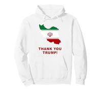 Thank You Trump - Support Free Iran Flag Color Graphic Pullover Hoodie