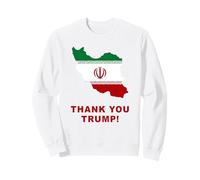 Thank You Trump - Support Free Iran Flag Color Graphic Sweatshirt