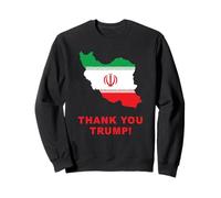 Thank You Trump - Support Free Iran Flag Color Graphic Sweatshirt