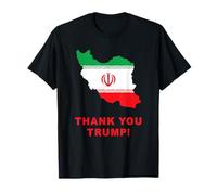 Thank You Trump - Support Free Iran Flag Color Graphic T-Shirt
