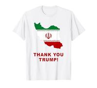 Thank You Trump - Support Free Iran Flag Color Graphic T-Shirt