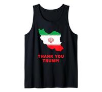 Thank You Trump - Support Free Iran Flag Color Graphic Tank Top
