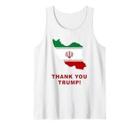 Thank You Trump - Support Free Iran Flag Color Graphic Tank Top
