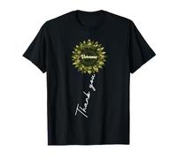 Thank You Veterans Camo Sunflower for Veterans Day Flag T-Shirt