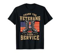 Thank You Veterans Day Service US Flag Patriotic American T-Shirt