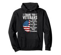 Thank You Veterans For Your Service And Sacrifice And Patrio Pullover Hoodie
