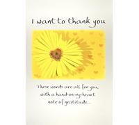 Thank You with A Hand-On-My-Heart Note of Gratitude - Pix & Pagels Heartfelt Sentimental Verses Fold Out Keepsake Greeting Card (Thank You)
