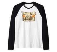 Thankful 67 Helping of Pie Six Seveeen Meme Thanksgiving Tee Raglan Baseball Tee
