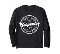 Thankful Blessed and Kind of A Mess Carpenter Thanksgiving Long Sleeve T-Shirt