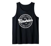 Thankful Blessed and Kind of A Mess Cashier Thanksgiving Tank Top