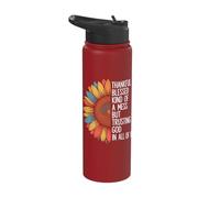 Thankful Blessed Kind of A Mess But Trusting God in All Stainless Steel Insulated Water Bottle