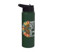 Thankful Blessed Kind of A Mess But Trusting God in All Stainless Steel Insulated Water Bottle