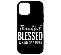 Thankful Blessed & Kind Of A Mess Christian Quote Bible Case for iPhone 12 mini