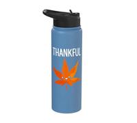 Thankful Cute Maple Leaf Autumn Season Stainless Steel Insulated Water Bottle