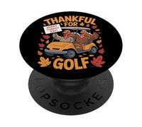 Thankful For Golf Funny Turkey Lovers Golfers Humor PopSockets Adhesive PopGrip