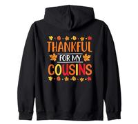 Thankful For My Cousins Thanksgiving Zip Hoodie