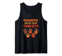 Thankful for My Little Turkeys Teacher Thanksgiving Tank Top