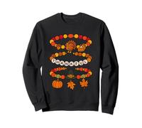 Thankful Friendship Bracelet Beaded Thanksgiving Design Sweatshirt