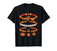 Thankful Friendship Bracelet Beaded Thanksgiving Design T-Shirt