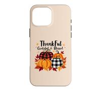 Thankful Grateful Blessed Leopard Pumpkin Thanksgiving Women Case for iPhone 16 Pro Max